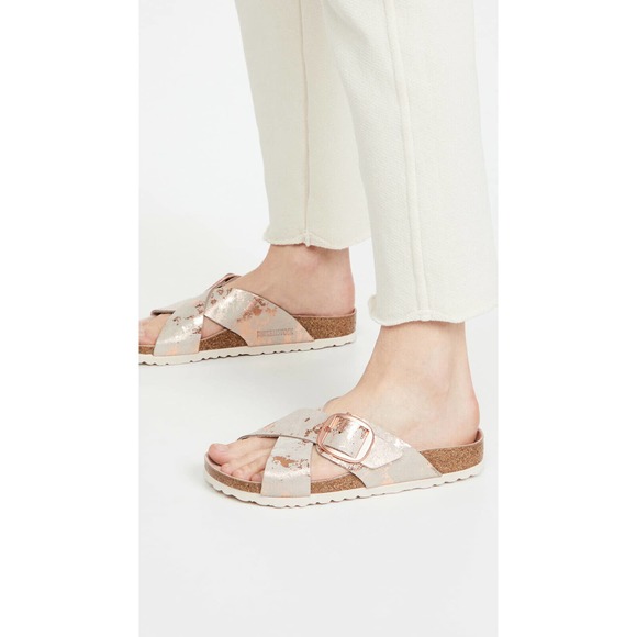 Birkenstock Siena Rose Gold Metallic Copper Exquisite Sandals EU 38 Womens 7-7.5 - Picture 2 of 12